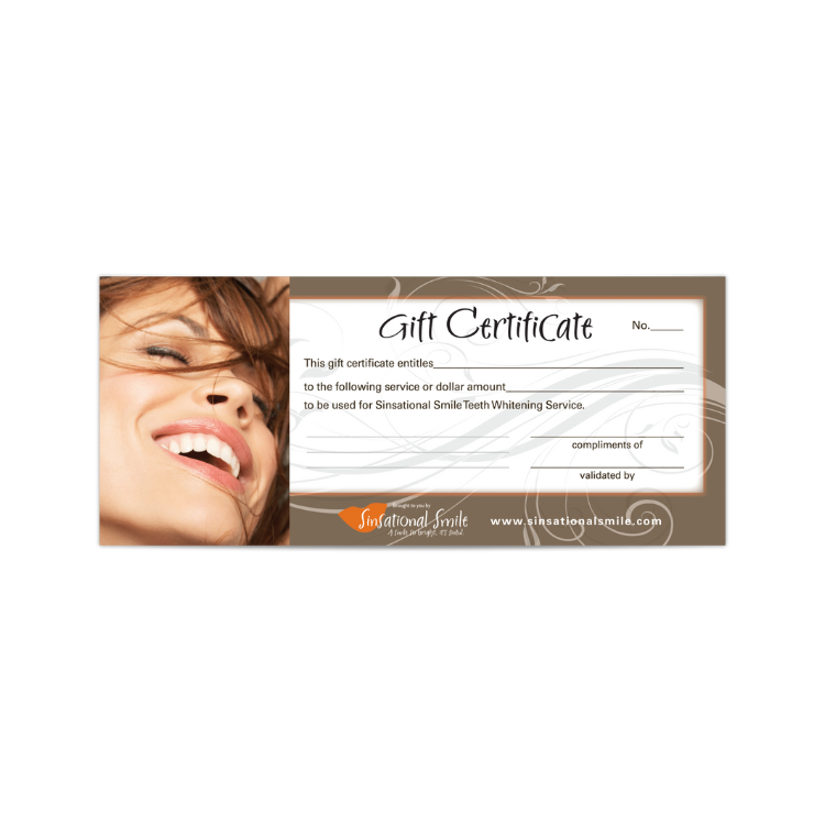 Gift Certificate (no envelope)